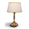 Lampe en marbre blanc et bronze doré