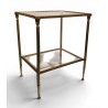 Table d'appoint en laiton et verre