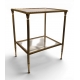 Table d'appoint en laiton et verre