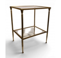 Table d'appoint en laiton et verre