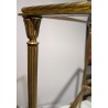 Table d'appoint en laiton et verre