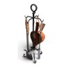 Serviteur à outils de cheminée en fer forgé