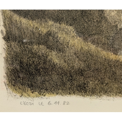 Gravure "Les bouquetins endormis" signée COSANDEY