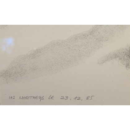 Engraving entitled ‘Alpine Ptarmigans in Winter’, signed COSANDEY