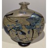 Vase décor bleu et or signé R. PIERINI