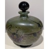 Blue and gold decorated bottle, signed R. PIERINI