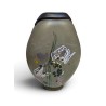 Vase décor bleu et blanc signé R. PIERINI