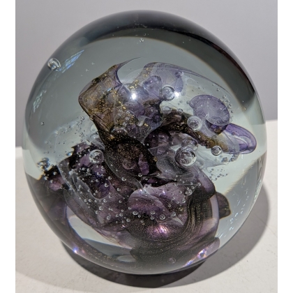 Sulfure violet et or signé PIERINI