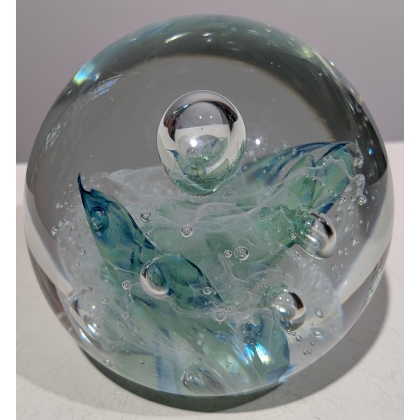 Sulfure bleu et turquoise signé Antoine PIERINI