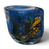 Vase décor intercalaire bleu signé R. PIERINI