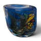 Vase décor intercalaire bleu signé R. PIERINI