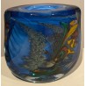 Vase décor intercalaire bleu signé R. PIERINI