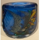Vase décor intercalaire bleu signé R. PIERINI