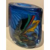 Vase décor intercalaire bleu signé R. PIERINI