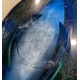 Vase décor intercalaire bleu signé R. PIERINI