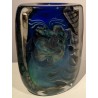 Blue decorative vase with insert, signed A PIERINI