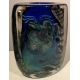 Vase décor intercalaire bleu signé A PIERINI