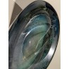 Blue decorative vase with insert, signed A PIERINI
