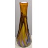 Vase jaune et violet signé Didier SABA