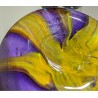 Vase jaune et violet signé Didier SABA