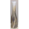 Vase blanc et bleu signé Didier SABA