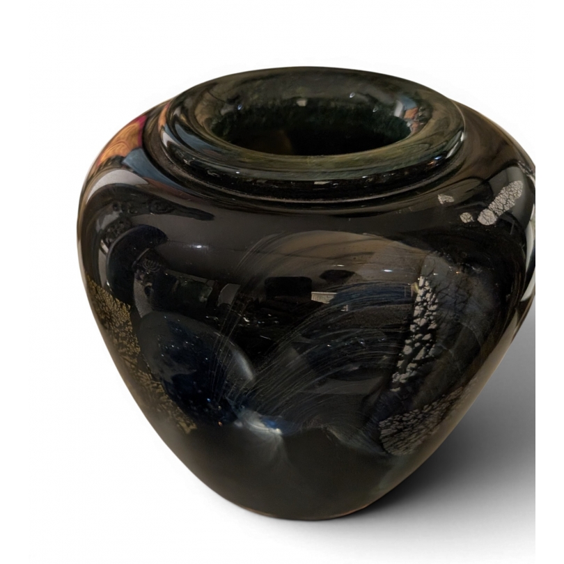 Vase décor intercalaire Argent signé Marcel SABA