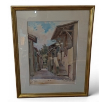 Aquarelle "Hermance" signée E. ZBINDEN 45