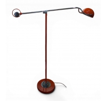 Lampe articulée orange par J.J. Saxer