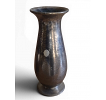 Vase en verre de Saint-Prex argenté