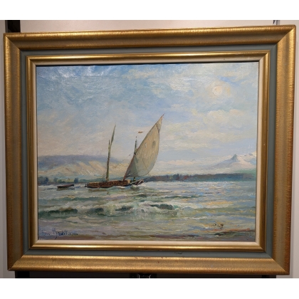 Painting entitled ‘La Bise’ by Louis BAUDIT, 1946
