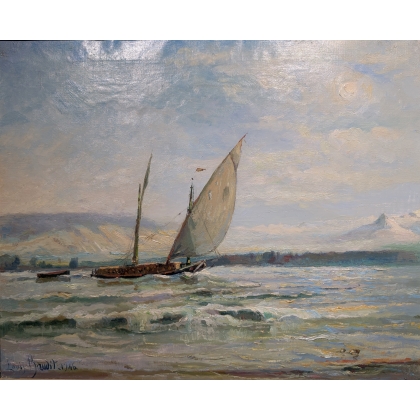 Painting entitled ‘La Bise’ by Louis BAUDIT, 1946