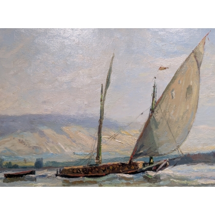Painting entitled ‘La Bise’ by Louis BAUDIT, 1946