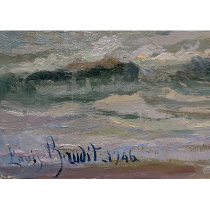 Painting entitled ‘La Bise’ by Louis BAUDIT, 1946