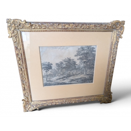 Engraving entitled ‘Pastoral Scene’ by WATERLOO