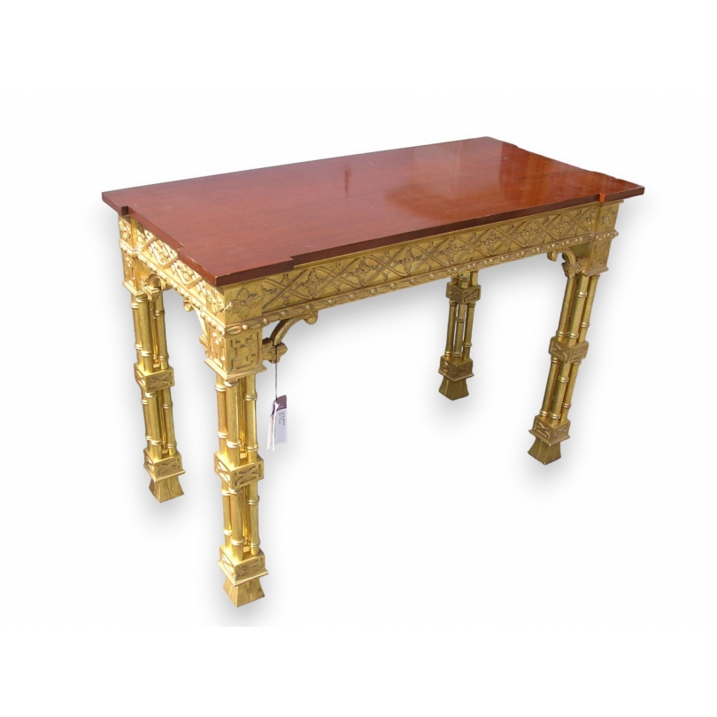 Table-console Charles XIII, dessus faux