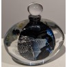 Hand-blown glass bottle signed LAURENT