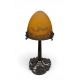 Lampe Muller frères en verre et fer forgé