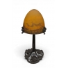 Lampe Muller frères en verre et fer forgé