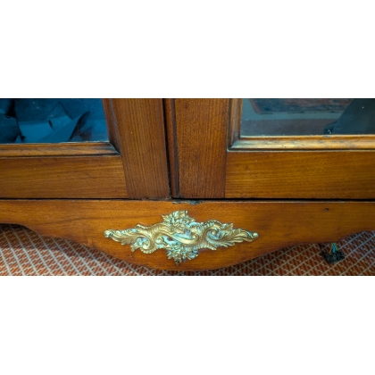 Louis XVI display cabinet with marble top