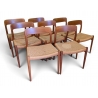 Suite de 8 chaises Modèle 75 par Møller