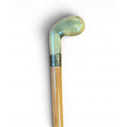 Walking stick with a horn pommel