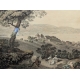 Gravure "Lac de Bienne" par ABERLI