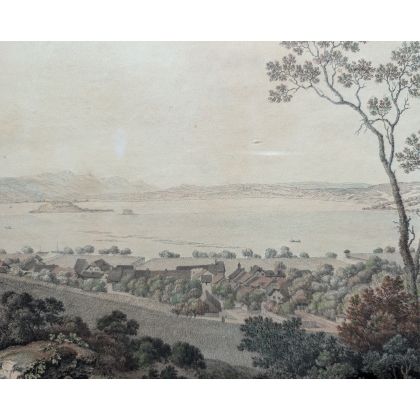 Engraving ‘Lake Biel’ by ABERLI