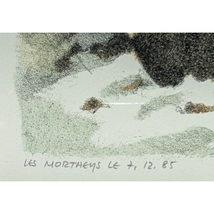 Gravure "Chamois" signée COSANDEY