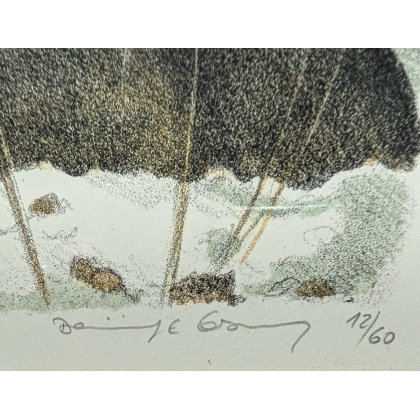 Gravure "Chamois" signée COSANDEY