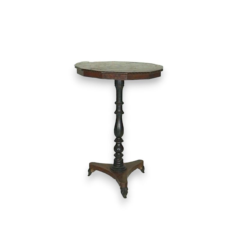 Mesita redonda Biedermeier con marquetería. En  Moinat SA  - Antigüedades y decoración