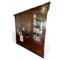 Bibliothèque à 3 portes en acajou