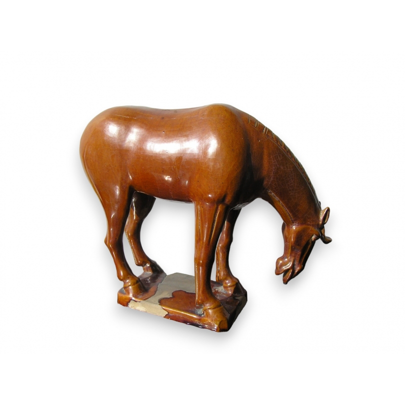 Small horse on a plinth, head bowed, by  Moinat SA  - Antiques and home décor