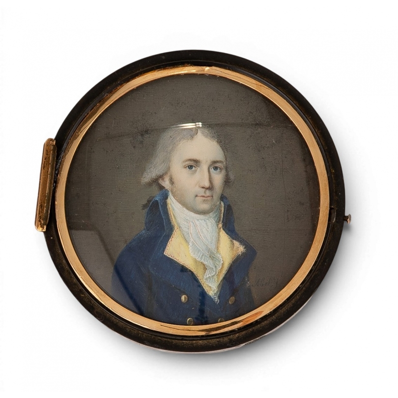 "Gentilhomme" miniature signed ABEL J