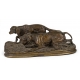 Bronze "Deux chiens de chasse" signé P.J. MÉNE